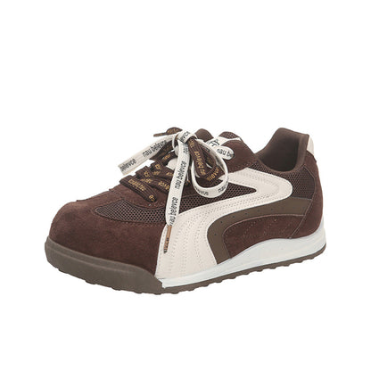 Damen Sport Schuhe Wildleder Schnürschuhe Modern
