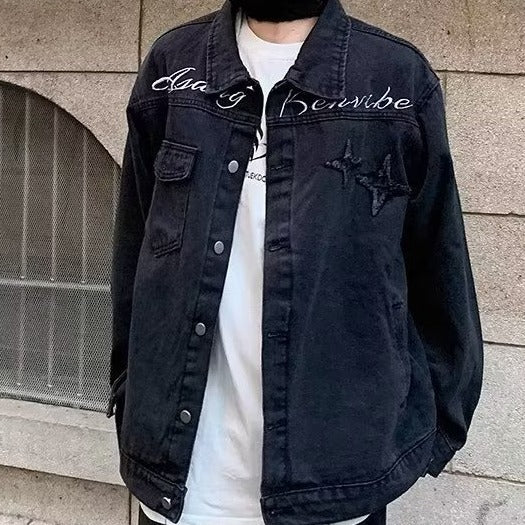 Herren Denimjacke Lässig Mit Kreativen Details Modern - BerlinGlamour