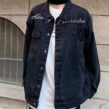 Herren Denimjacke Lässig Mit Kreativen Details Modern - BerlinGlamour