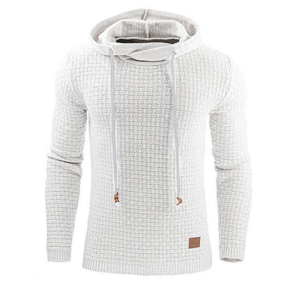 Herren Strickpullover mit Kapuze Grau Modern