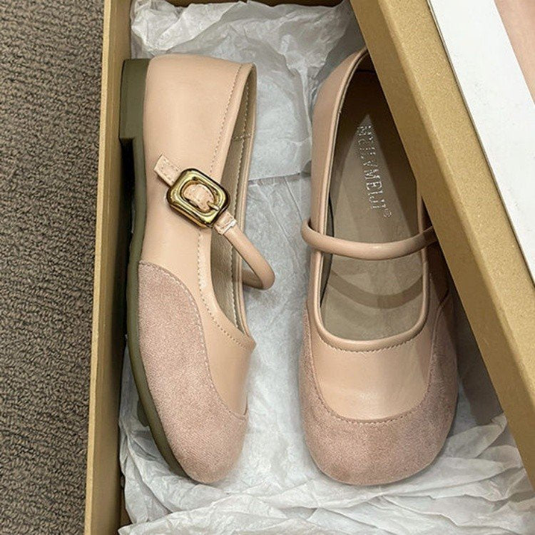 Damen Ballerinas Elegante Schnallen Schuhe Modern - BerlinGlamour