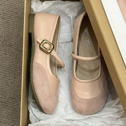 Damen Ballerinas Elegante Schnallen Schuhe Modern - BerlinGlamour