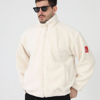Herren Fleecejacke Stehkragen Praktisch Warm
