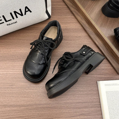 Damen Schnürschuhe Hochwertig Leder Elegant Robust