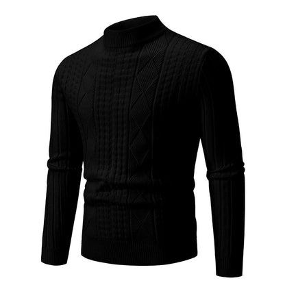 Herren Strickpullover Modern Zopfmuster Eleganz