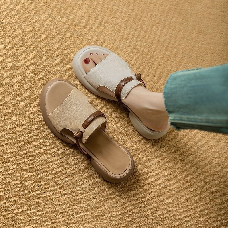 Damen Sandaletten Bequem Keilabsatz Sommer