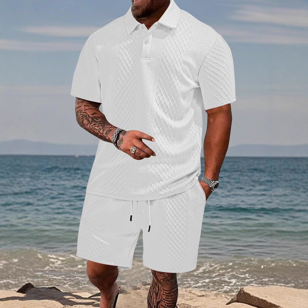 Herren Sportset Polo-Shirt Shorts Modern Sportlich