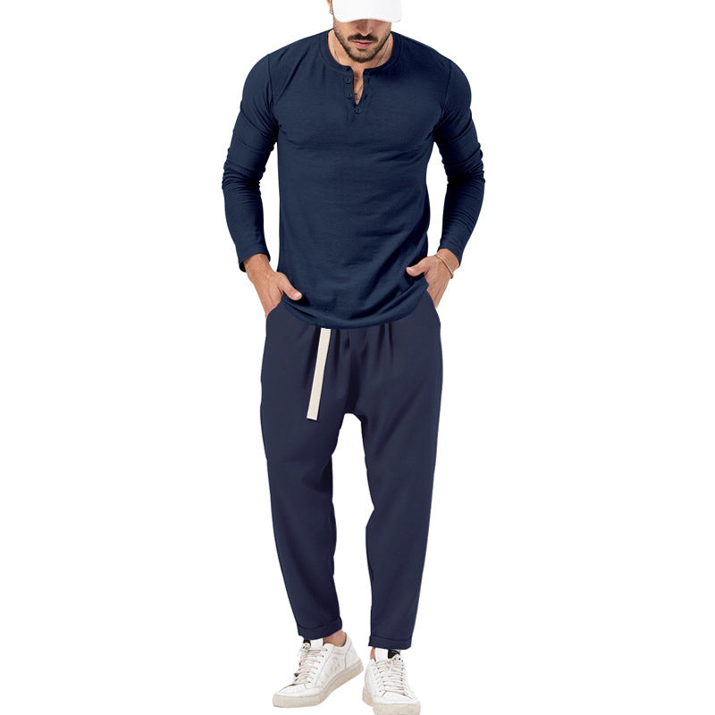 Herren Jogginghose Bequem mit modischem Langarm-Shirt