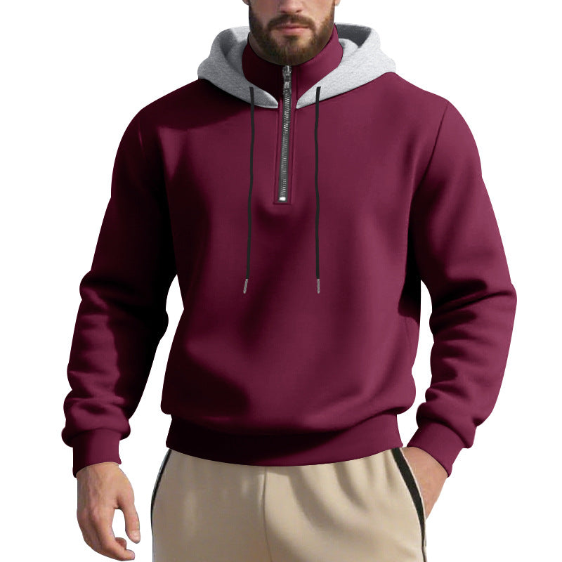 Herren Sweatjacke Reißverschluss Hochkragen Modern