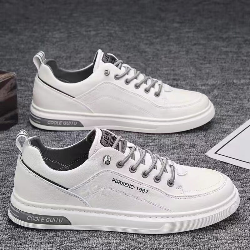 Damen Leder Sneaker Bequem Atmungsaktiv Schuhe Schwarz