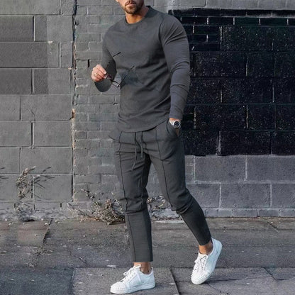 Herren Langarmshirt Bequem Sportlich mit Jogginghose