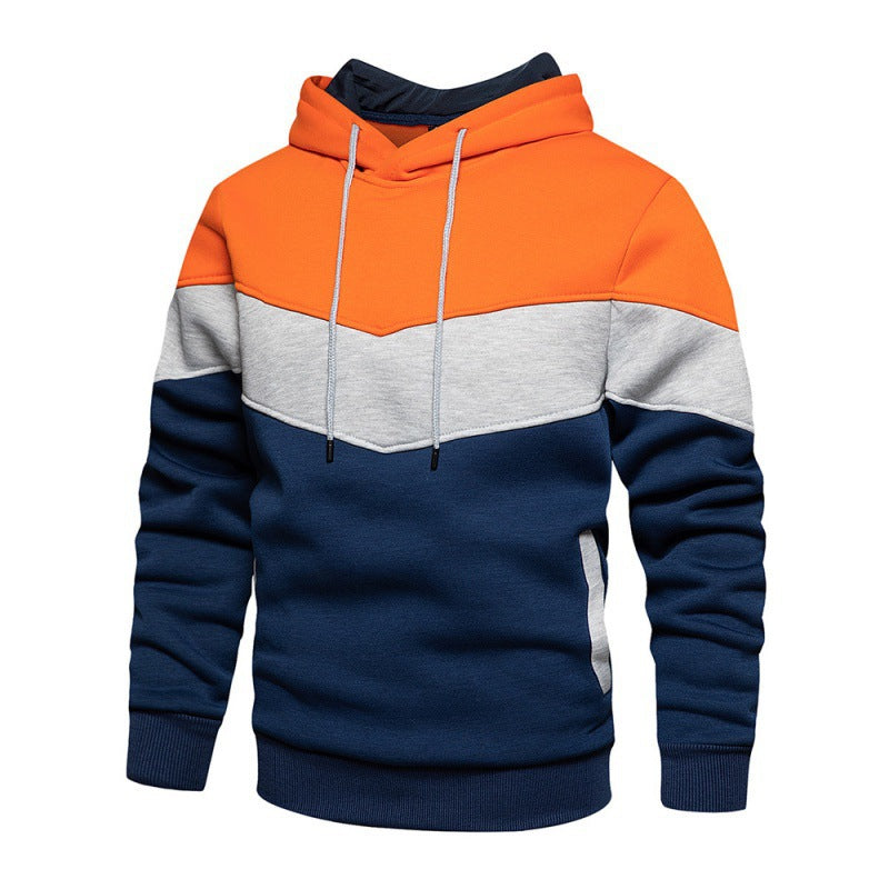 Herren Kapuzenpullover Weich Kontrastfarben Sportlich