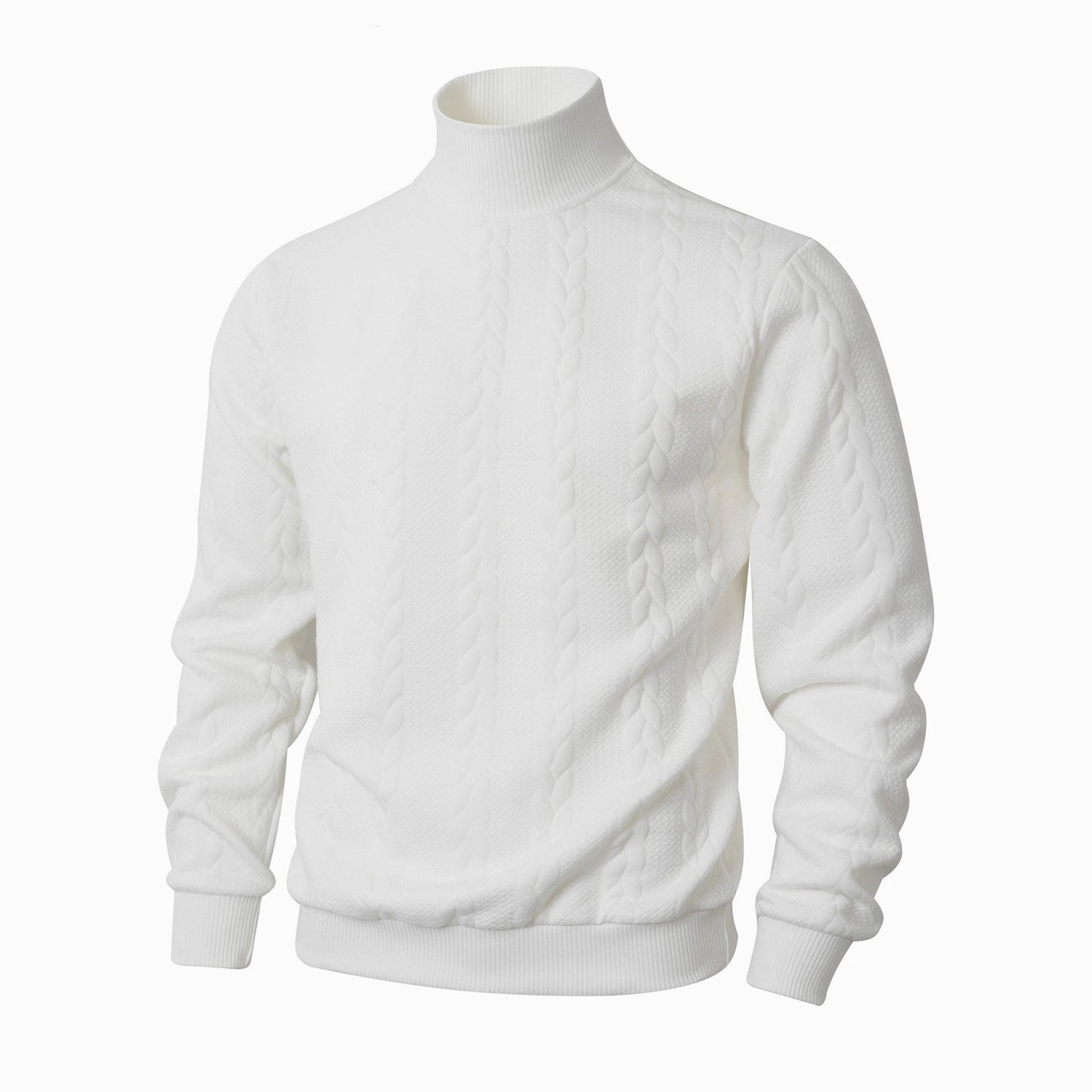 Herren modischer Pullover mit strukturiertem Stehkragen Berlin-Glamour