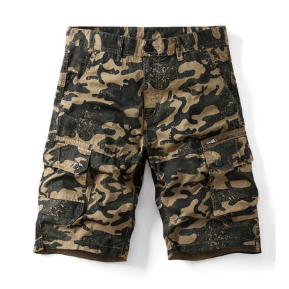 Herren Cargoshorts Camouflage Modern Mit Taschen