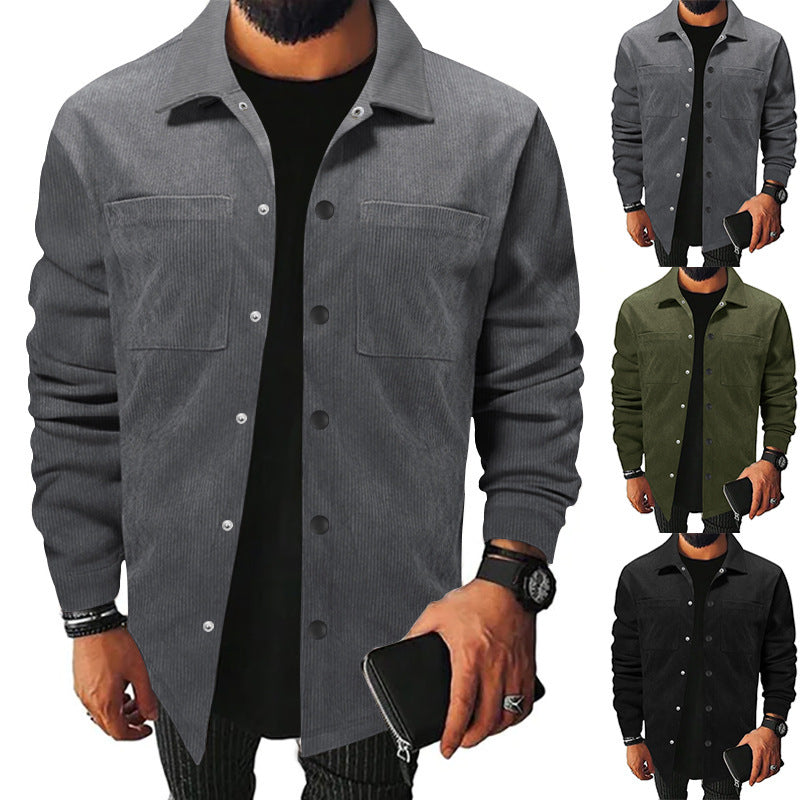 Herren Cordjacke Hochwertig mit Brusttaschen Modern - BerlinGlamour