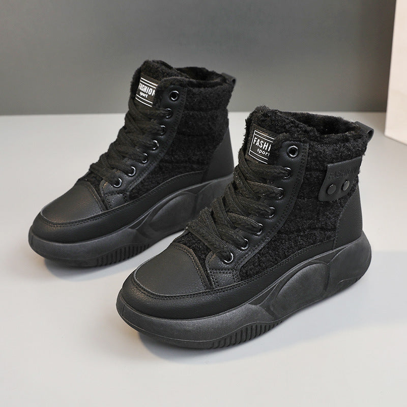Damen Sneaker High-Top Isoliert Rutschfest Winter