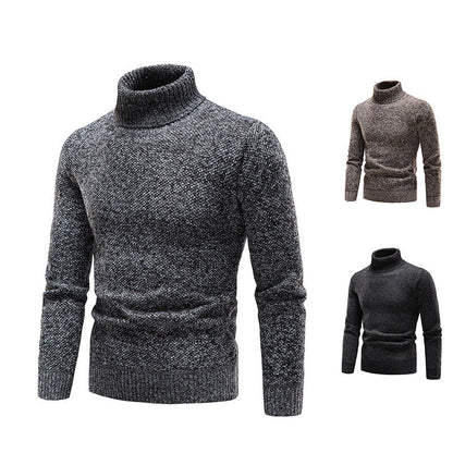 Herren Rollkragenpullover Wolle Warm Elegant