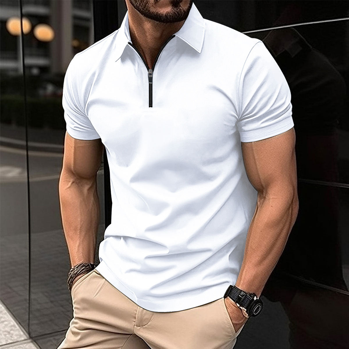 Herren Performance Polo-Shirt Modern Slim Fit