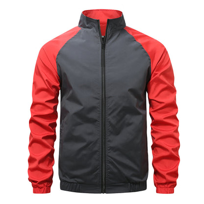 Herren Sportjacke Übergangsjacke Hochkragen Elastisch