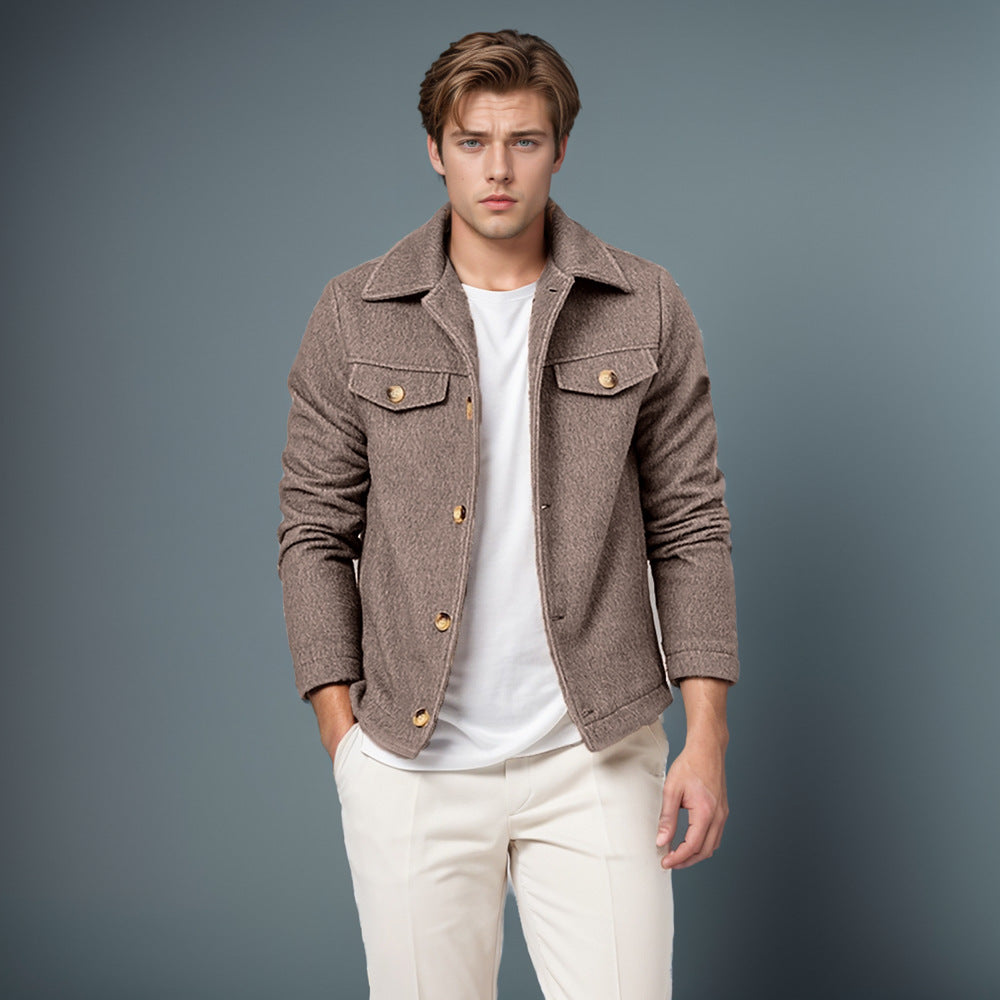 Herren Fleecejacke Lässig Warm mit Strukturfüllung