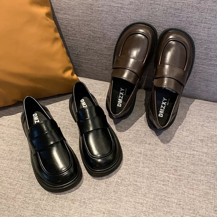 Damen Loafers Breiter Klettverschluss Robust - BerlinGlamour