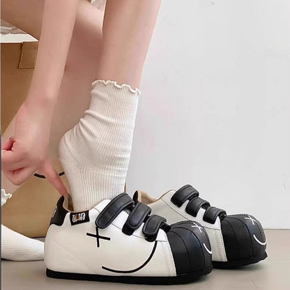 Damen Clogs Bequem Klettverschluss Modern Design