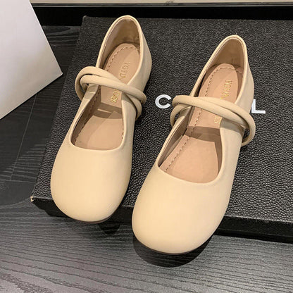 Ballerinas Damen Bequem Riemchen Schuhe Modisch