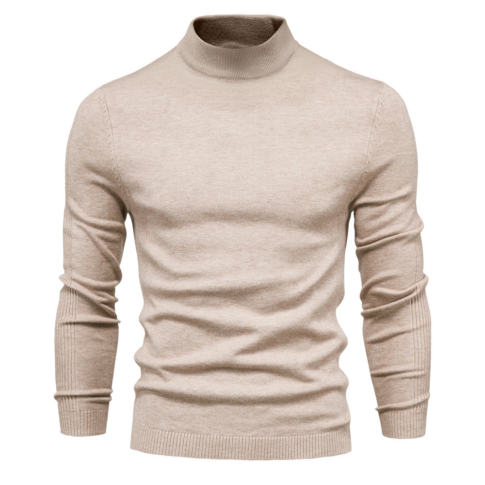 Herren Rollkragenpullover Weich Strick Material Rippstruktur