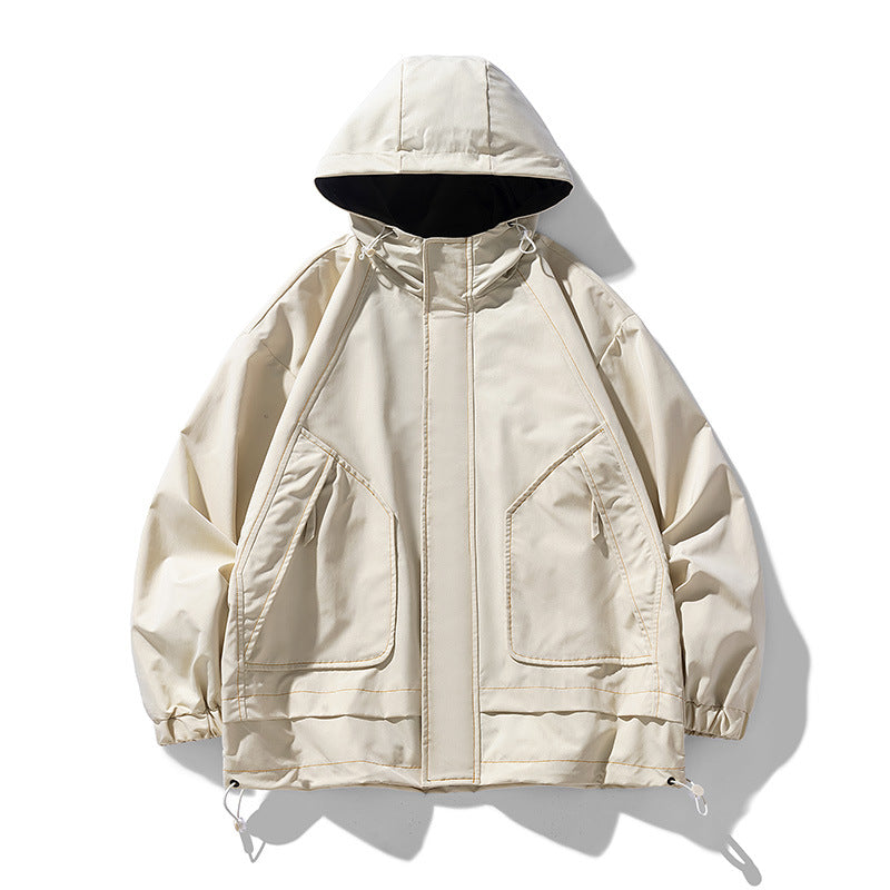 Herren Outdoor-Jacke Winddicht Praktisch mit Kapuze - BerlinGlamour