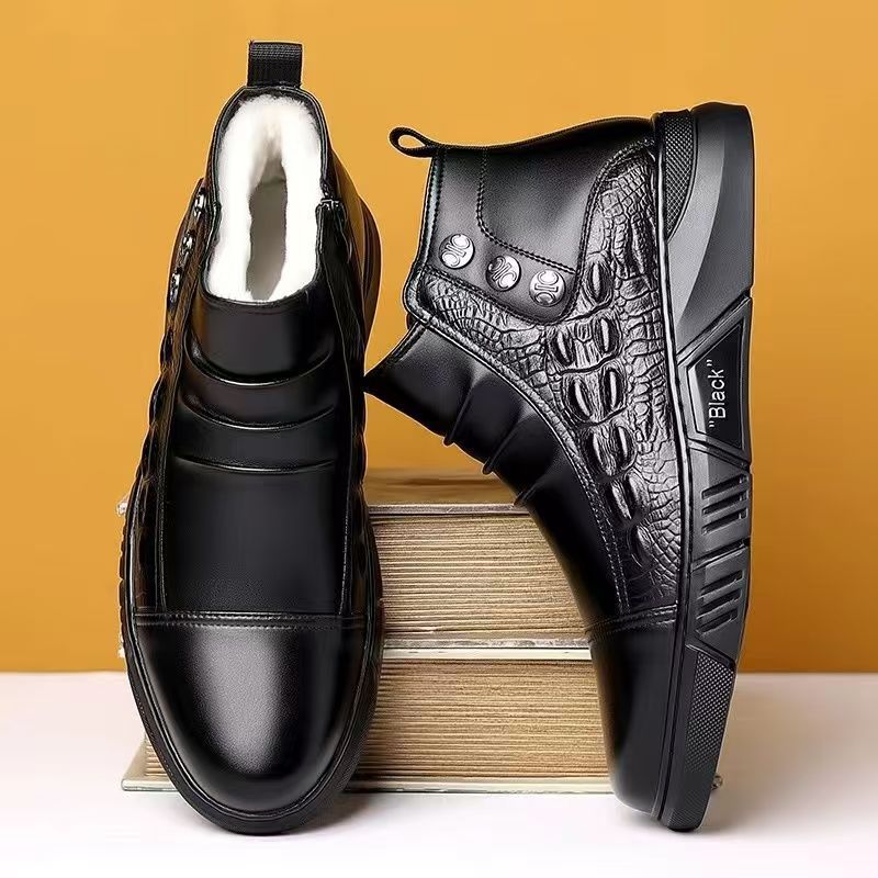 Damen Leder Sneaker Warm Winter Mode Schuhe