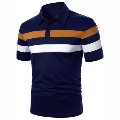 Herren Polohemd Modern Farbblock atmungsaktiv
