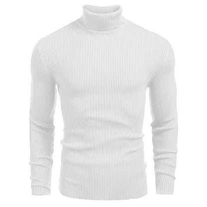 Herren Rollkragenpullover Rippstruktur Hochwertig Strick