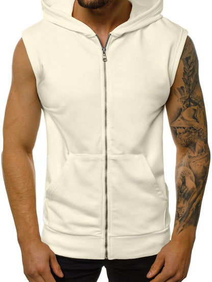 Herren Kapuzenpullover Ärmelloser Sportstyle