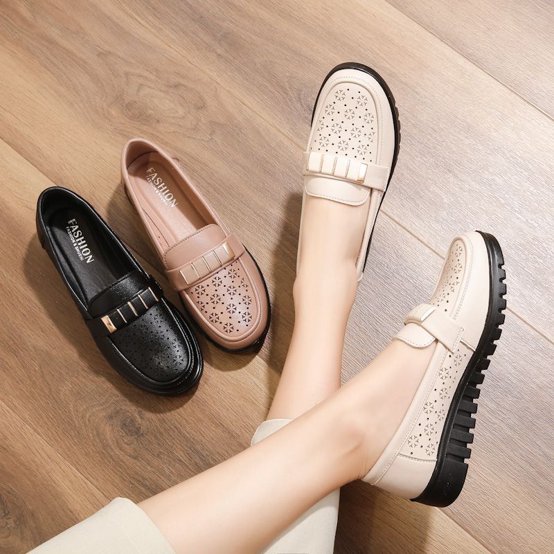 Damen Slipper Bequem Elegant mit Riemen und Cutouts