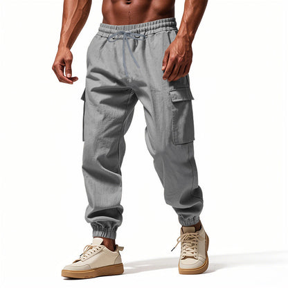 Herren Cargo-Hose Bequem Elastisch Taschen