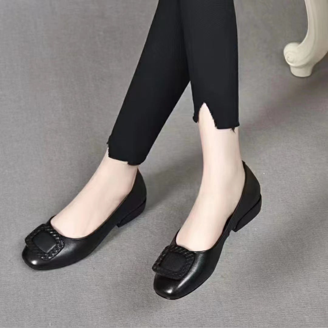 Damen Ballerinas Schnallen Detail Modern Schuhe