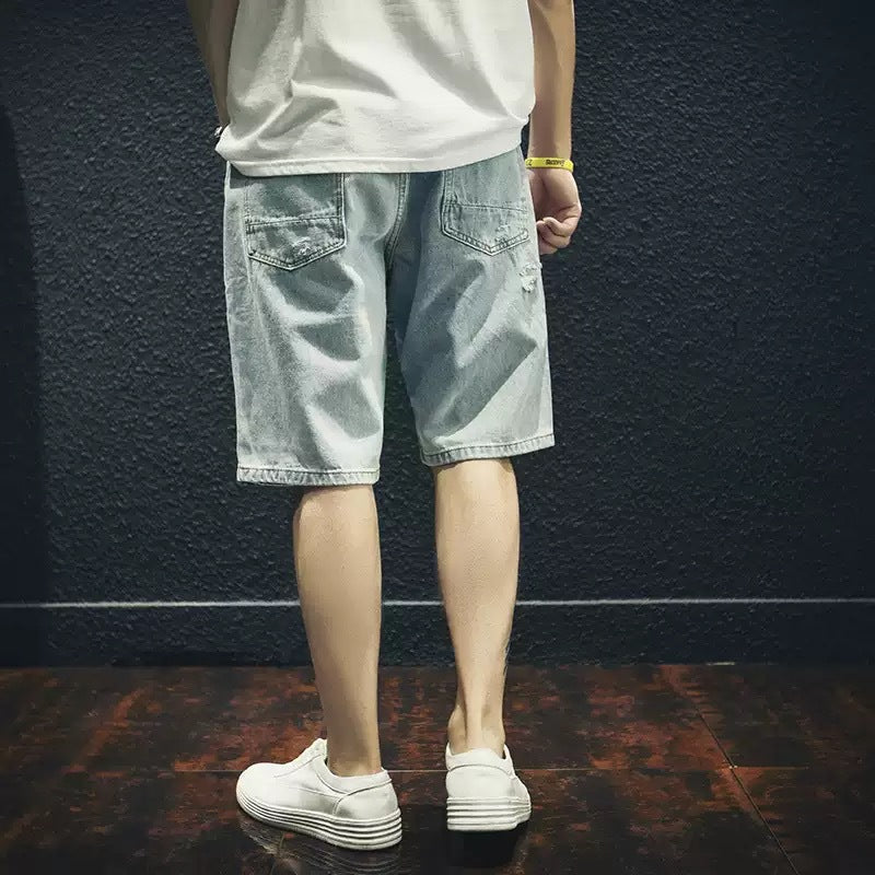 Herren Shorts Destroyed Denim Bequem Modern