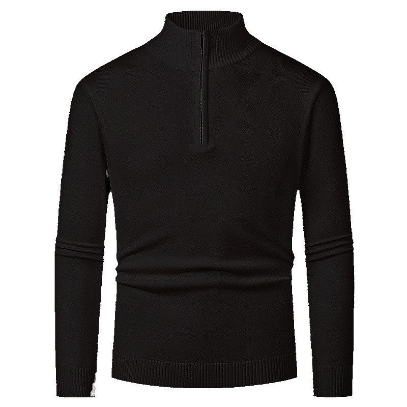 Herren Rollkragenpullover Elegent Reißverschluss Warm