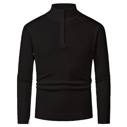 Herren Rollkragenpullover Elegent Reißverschluss Warm