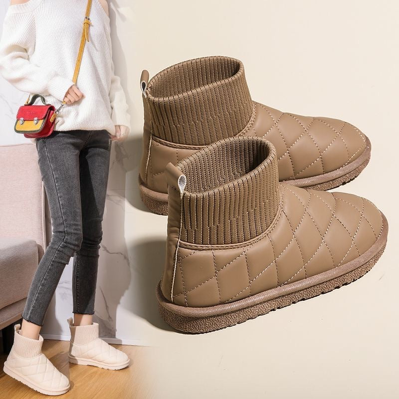Damen Winterboots Bequem Elastisch Rutschfest - BerlinGlamour