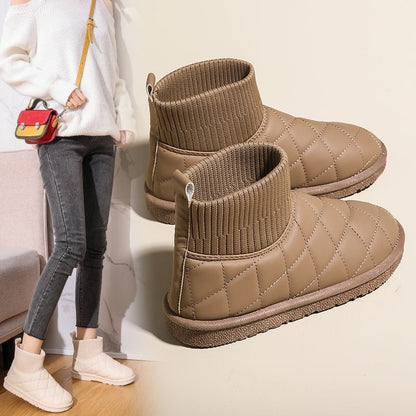Damen Winterboots Bequem Elastisch Rutschfest - BerlinGlamour