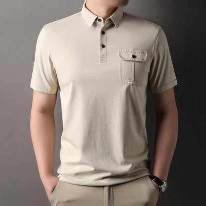 Herren Poloshirt Baumwoll mit Brusttasche Modern Slimfit