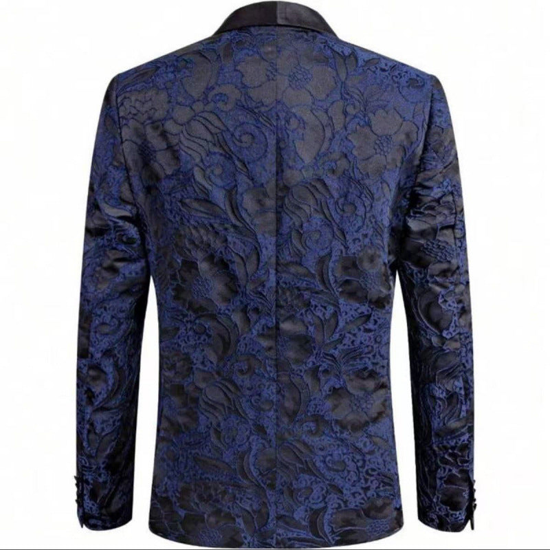 Herren Smoking Blazer Modern Festlich Schwarz