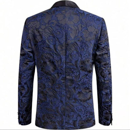 Herren Smoking Blazer Modern Festlich Schwarz