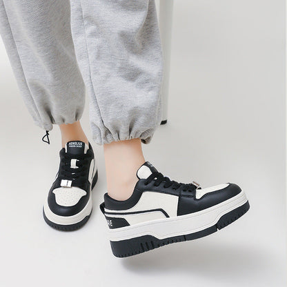 Damen Sneaker Chunky Sportlich Bequem Weiss