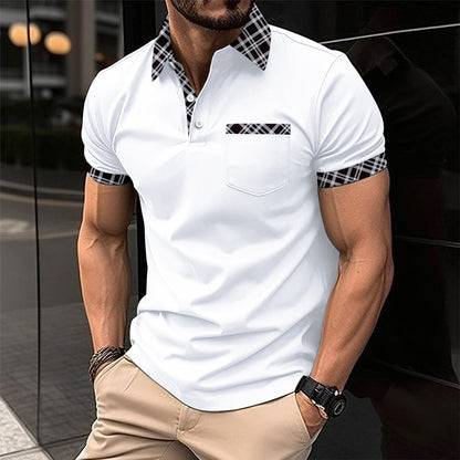Herren Poloshirt Karomuster Modern Berlin Style