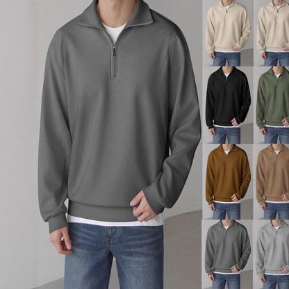 Herren Pullover Lässig Mit Reißverschluss Casual - BerlinGlamour