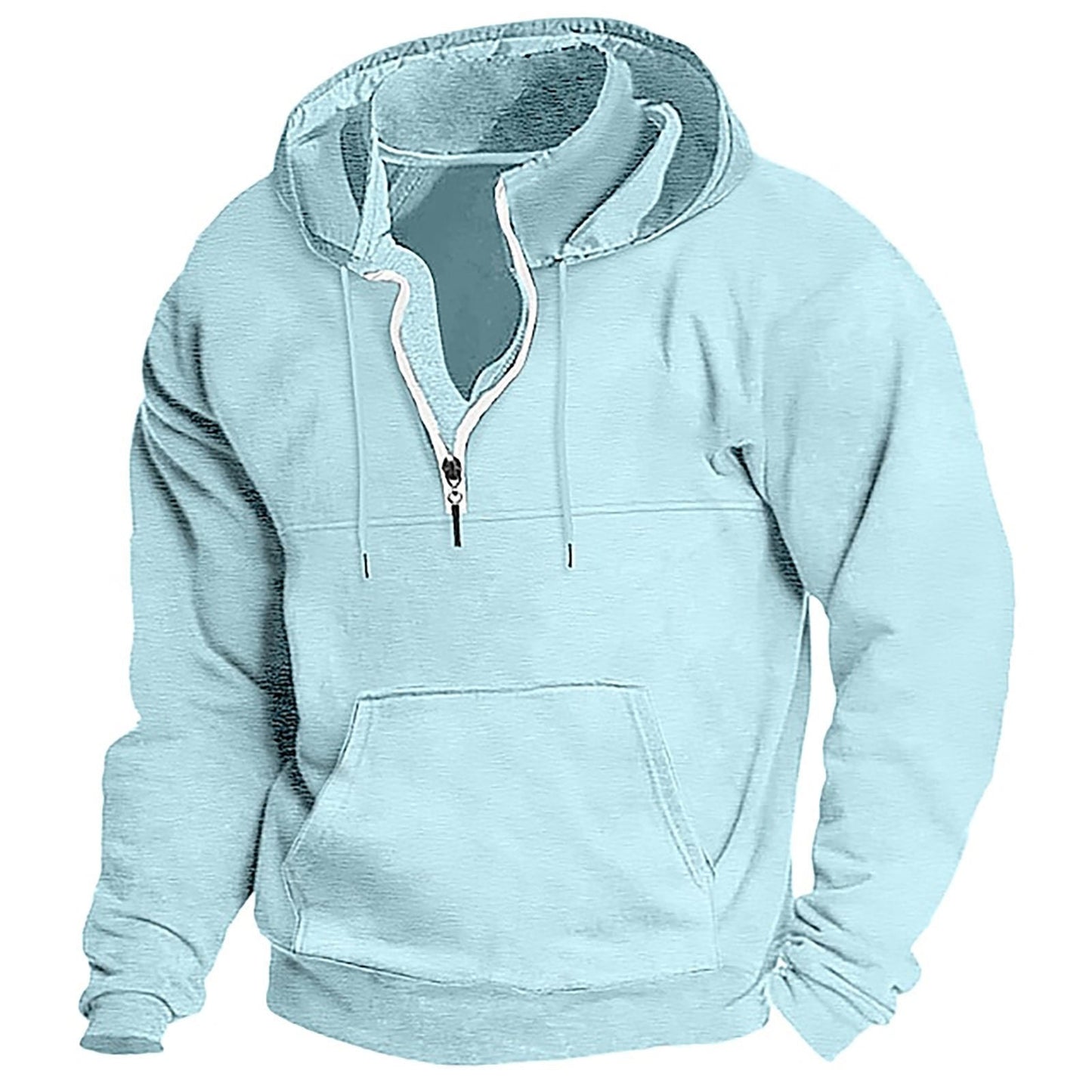 Herren Fleece Hoodie Halbzipp mit Kapuze Größe XL