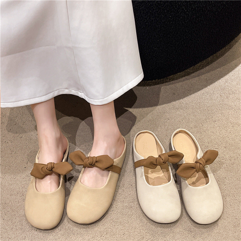 Damen Mules Bequem mit Schleife Modisch - BerlinGlamour