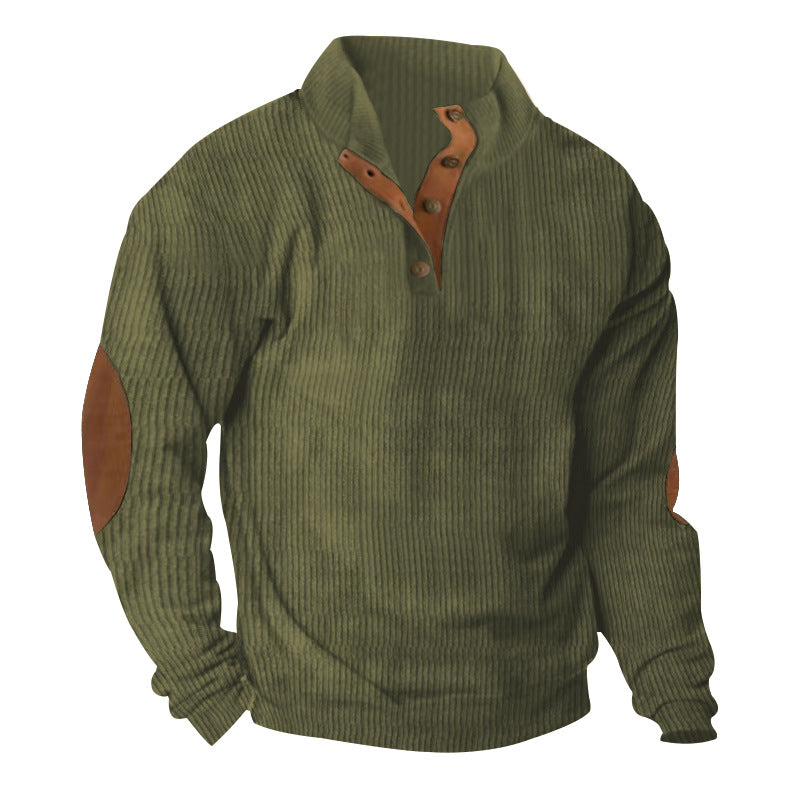 Herren Pullover Stehkragen Modern Kontrastakzent